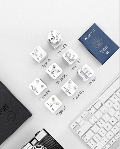 BESTEK 8-Pack Travel Adapter Plug Converter 